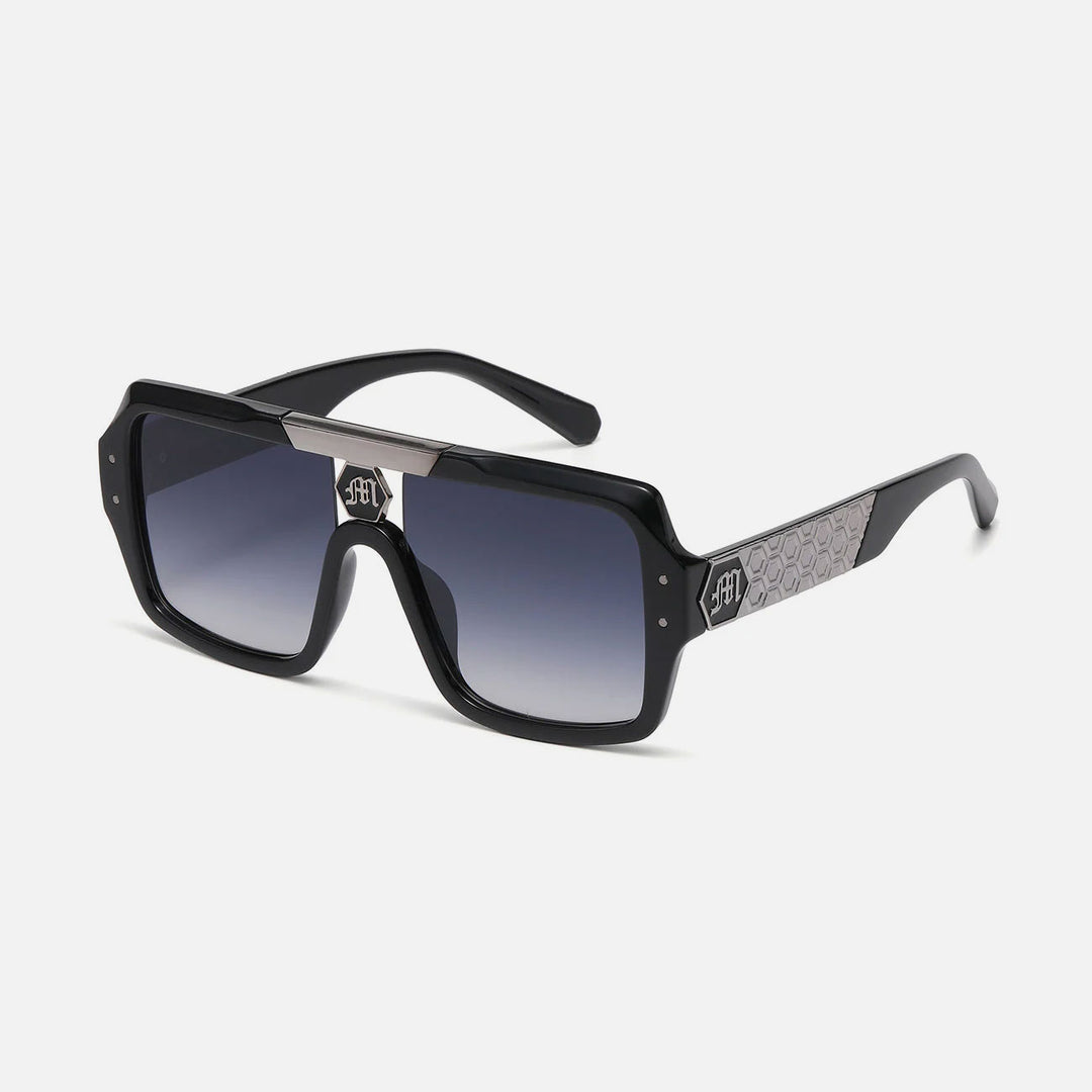 Manhattan Squared Flat Top Retro Sunglasses black/silver - Shop-Tetuan
