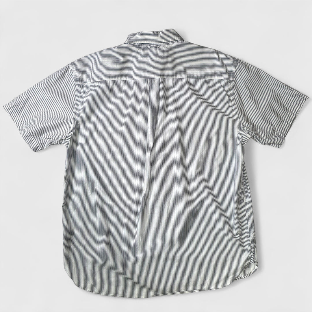 Tommy Hilfiger Lined Short Sleeve Shirt white/navy XL - Shop-Tetuan
