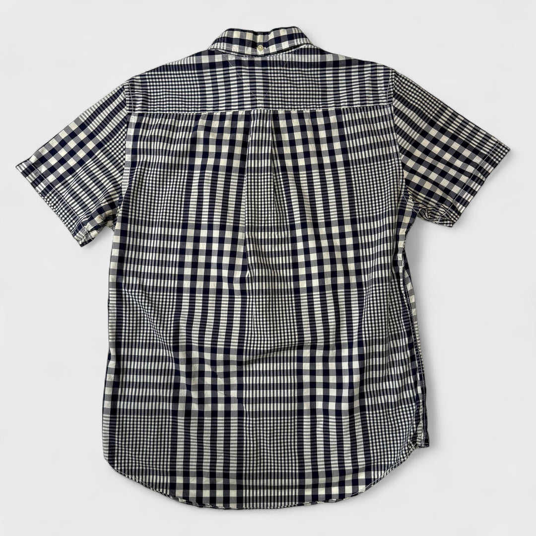 Tommy Hilfiger Trim Fit Check Short Sleeve Shirt navy/white M - Shop-Tetuan