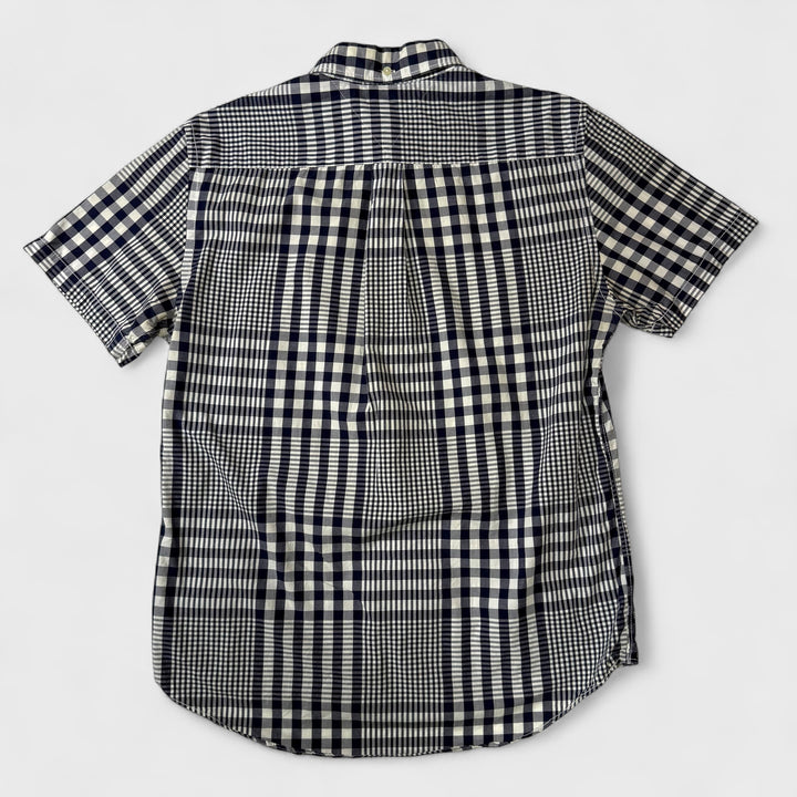 Tommy Hilfiger Trim Fit Check Short Sleeve Shirt navy/white M - Shop-Tetuan