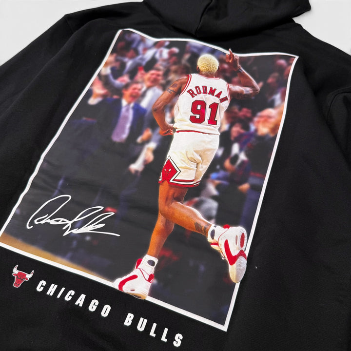 Mitchell &amp; Ness Player Fleece Hoodie Dennis Rodman C Bulls black