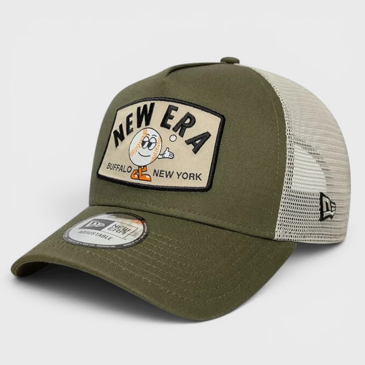 New Era Summer Patch 9Forty A-Frame Trucker Cap olive - Shop-Tetuan