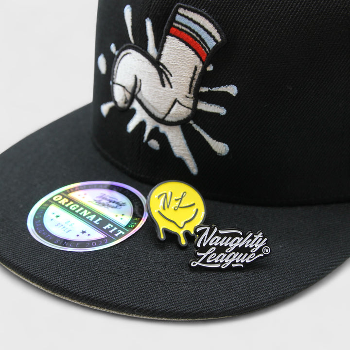 Naughty League Boston Wank Sox Splash Logo snapback black/white - Shop-Tetuan