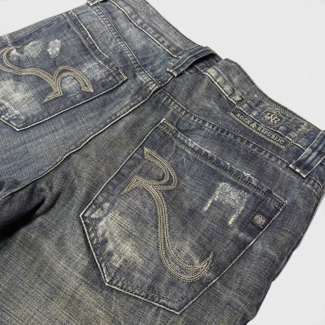 Rock &amp; Republic Y2K jeans dark denim blue W33 x L32 - Shop-Tetuan