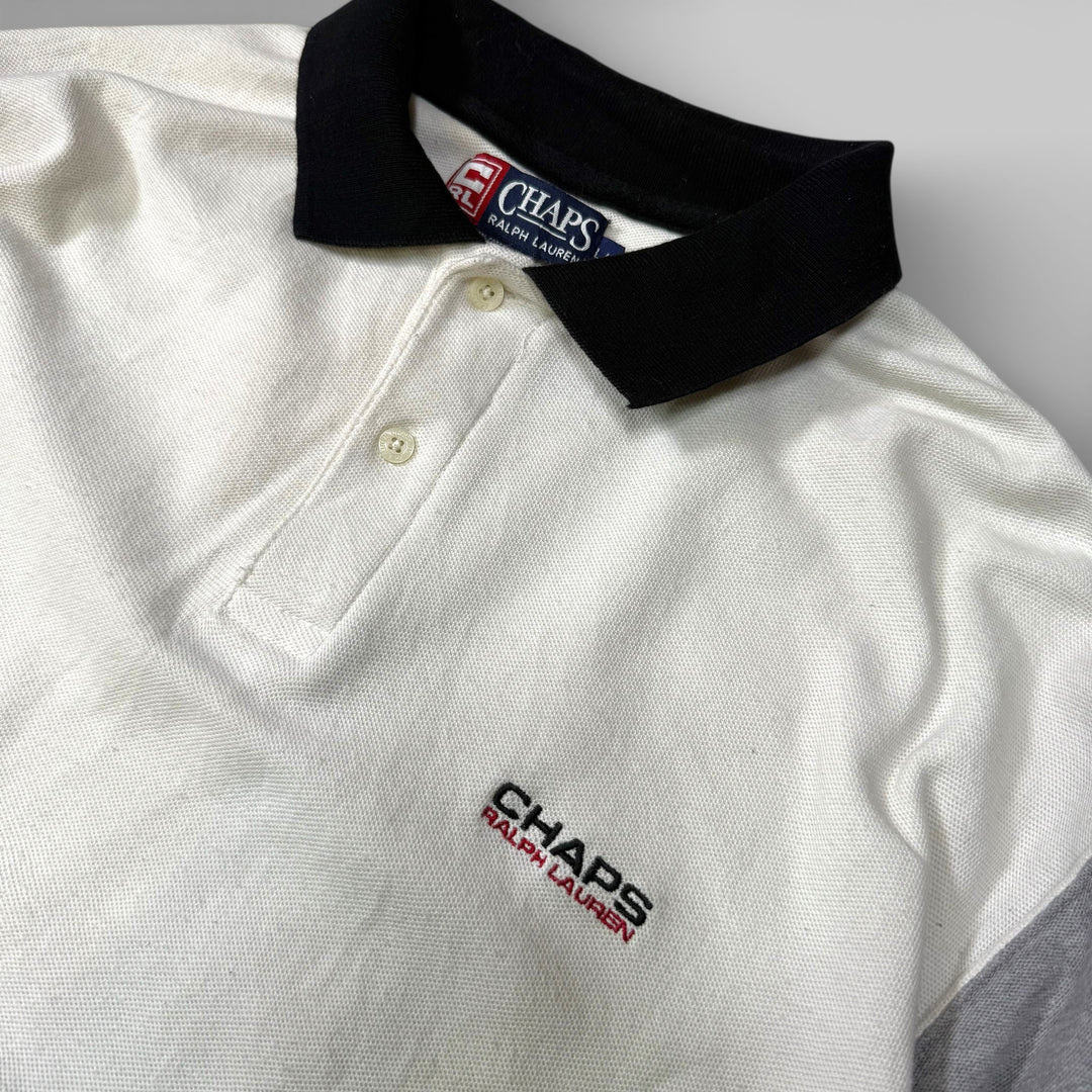 Ralph Lauren Chaps Long sleeve polo grey/white/black L - Shop-Tetuan