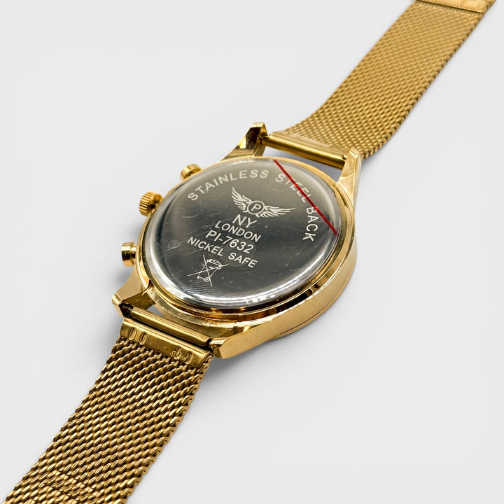NY London Mesh Bracelet Watch gold/black