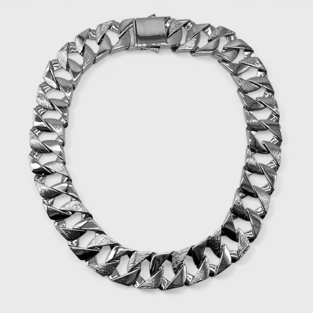 Chunky Curb Chain Necklace 24mm x 24INCH silver - Shop-Tetuan