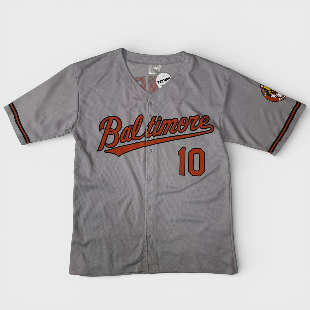 Vintage MLB Baltimore Orioles #10 Adam Jones Baseball Jersey grey XL - Shop-Tetuan