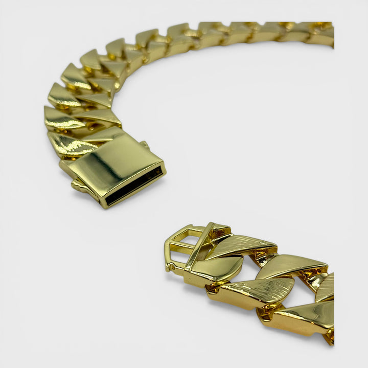 Chunky Curb Chain Necklace 24mm x 24INCH gold - Shop-Tetuan