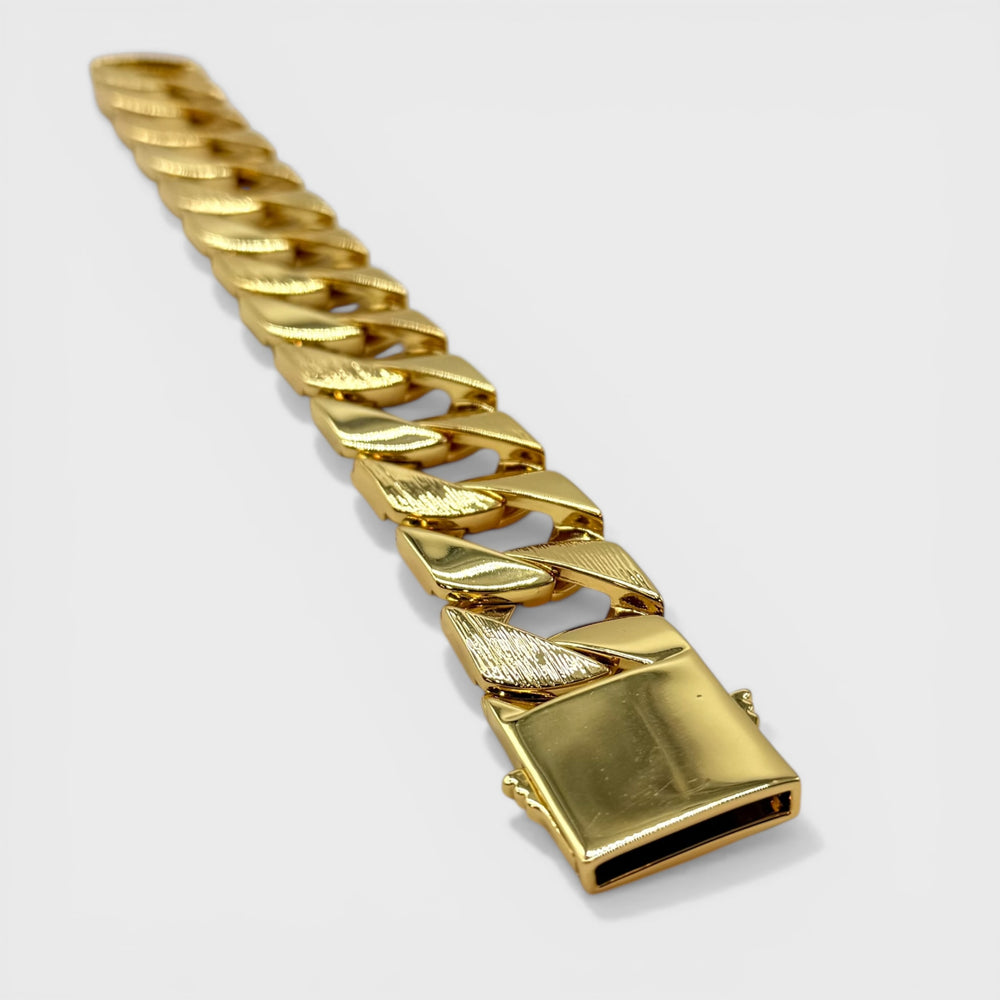 Chunky Curb Bracelet 24mm x 10INCH gold - Shop-Tetuan