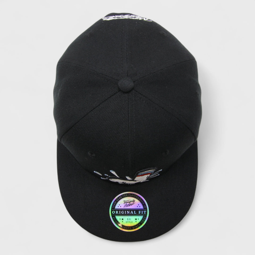 Naughty League Boston Wank Sox Splash Logo snapback black/white - Shop-Tetuan