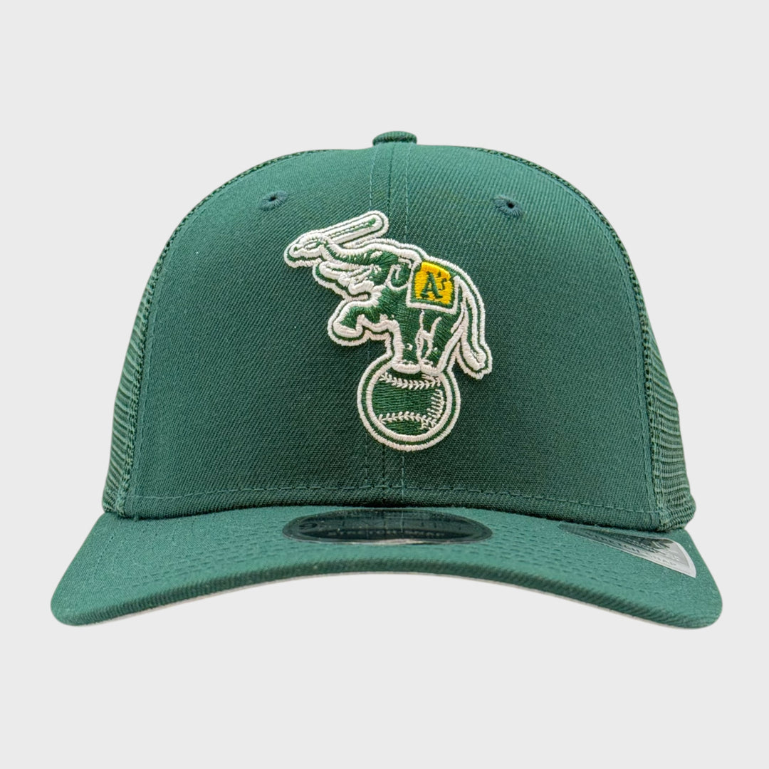 New Era Simple 9Seventy Stretch-Snap trucker O Athletics dk green - Shop-Tetuan