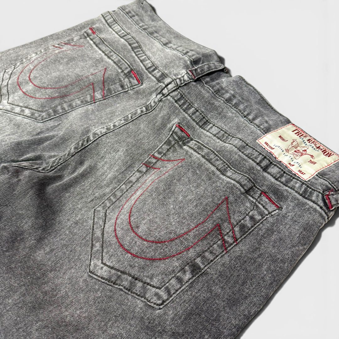 True Religion Ricky Relaxed straight jeans dark grey/maroon 40 - Shop-Tetuan