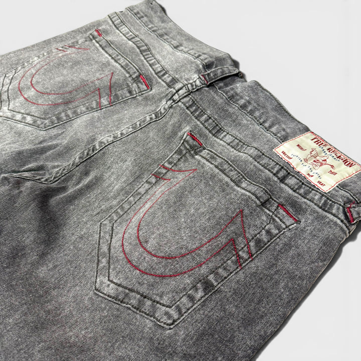 True Religion Ricky Relaxed straight jeans dark grey/maroon 40 - Shop-Tetuan