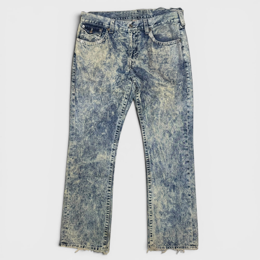 True Religion Straight Flap Jeans distressed denim 36 - Shop-Tetuan