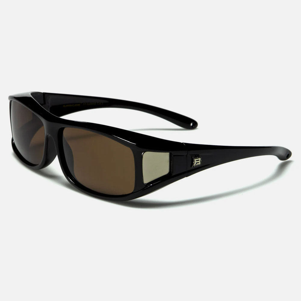 Barricade Polarized Fit-Over Sunglasses black/brown lens - Shop-Tetuan