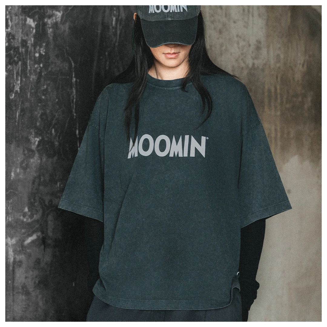 Moomin Logo Vintage tee black