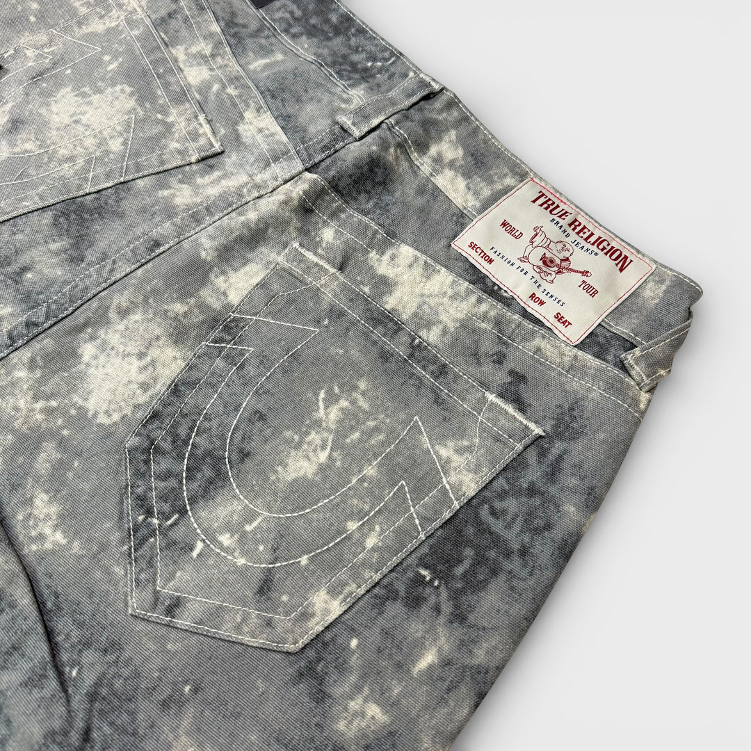 True Religion Vinny SN No Flap 34IN jeans tie dye camo printed wash - Shop-Tetuan