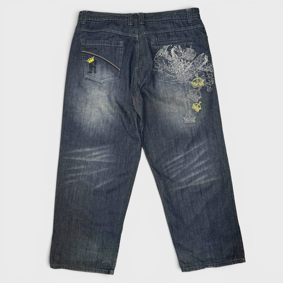 R-Crown Y2K baggy jeans dark blue 44x33 - Shop-Tetuan