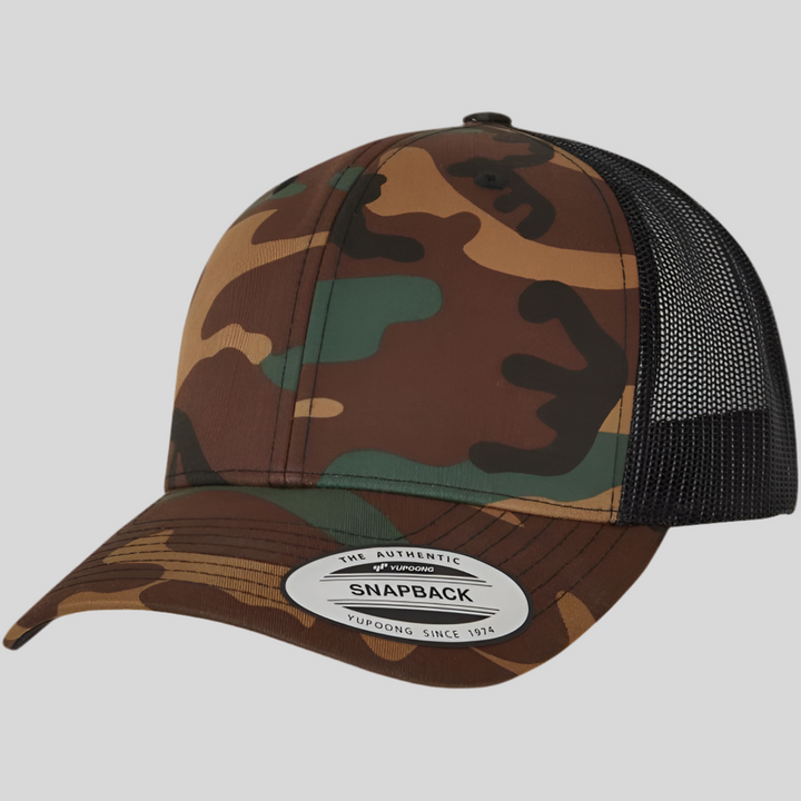 The Classics Yupoong Retro trucker cap camo/black - Shop-Tetuan