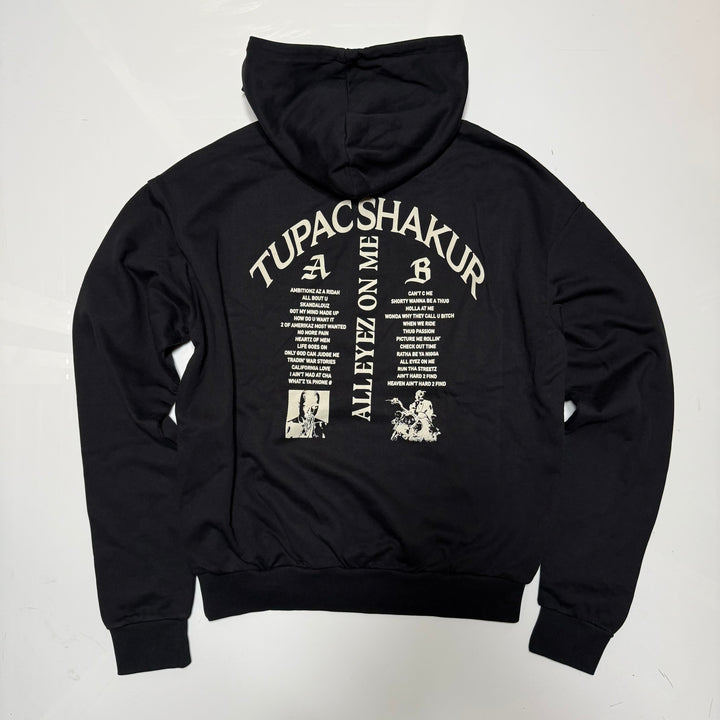 Mister 2Pac All Eyez on me Tracklist Ultra Heavy Oversize Hoodie black - Shop-Tetuan