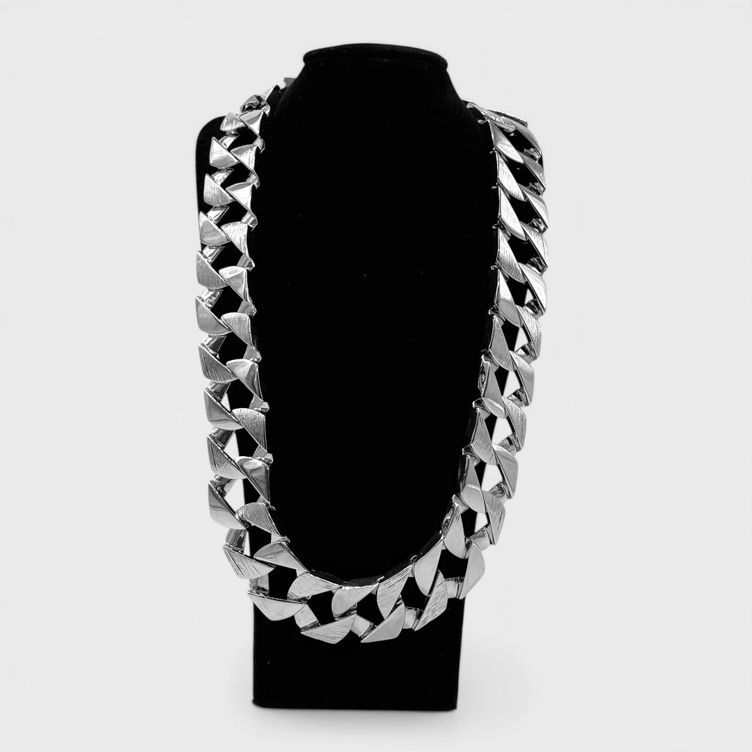 Chunky Curb Chain Necklace 24mm x 24INCH silver - Shop-Tetuan