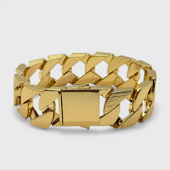 Chunky Curb Bracelet 24mm x 10INCH gold - Shop-Tetuan