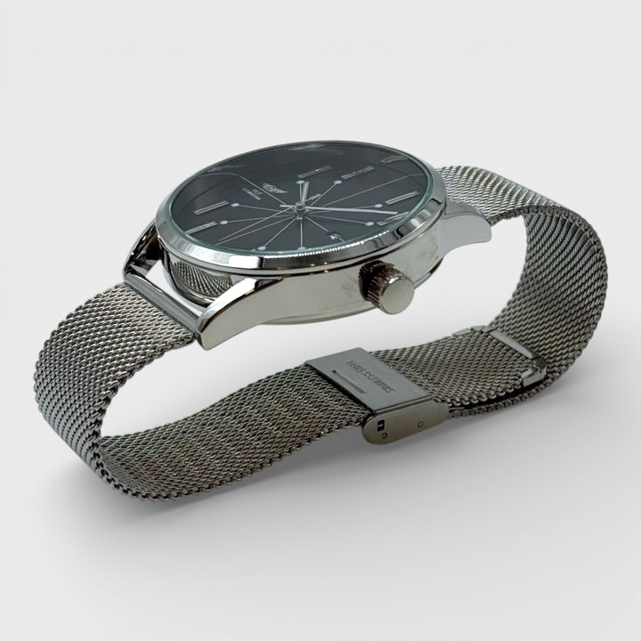 NY London Mesh Bracelet Watch silver/black