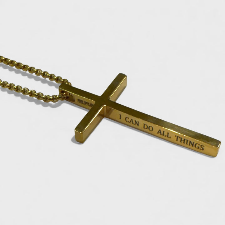 Simple Cross Pendant Chain gold