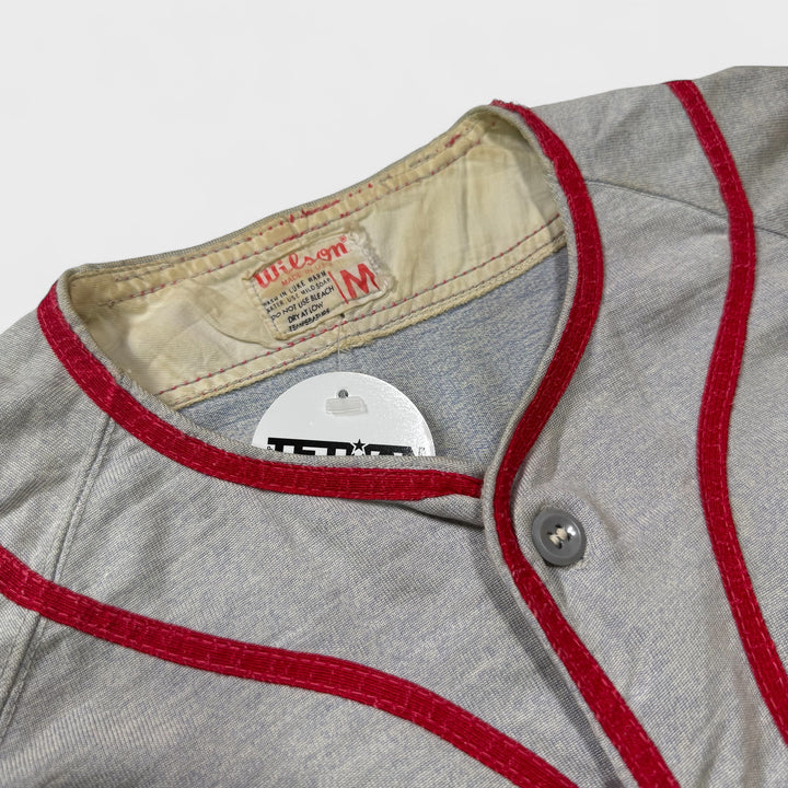 Wilson Vintage 60s Armatage Youth Action #47 Baseball Jersey grey/red M - Shop-Tetuan