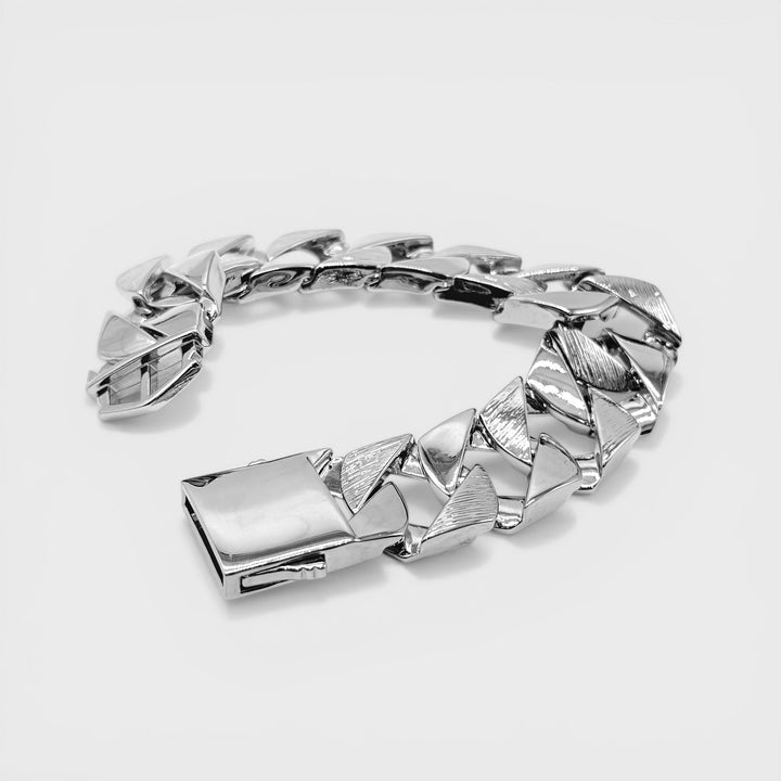 Chunky Curb Bracelet 24mm x 10INCH silver - Shop-Tetuan