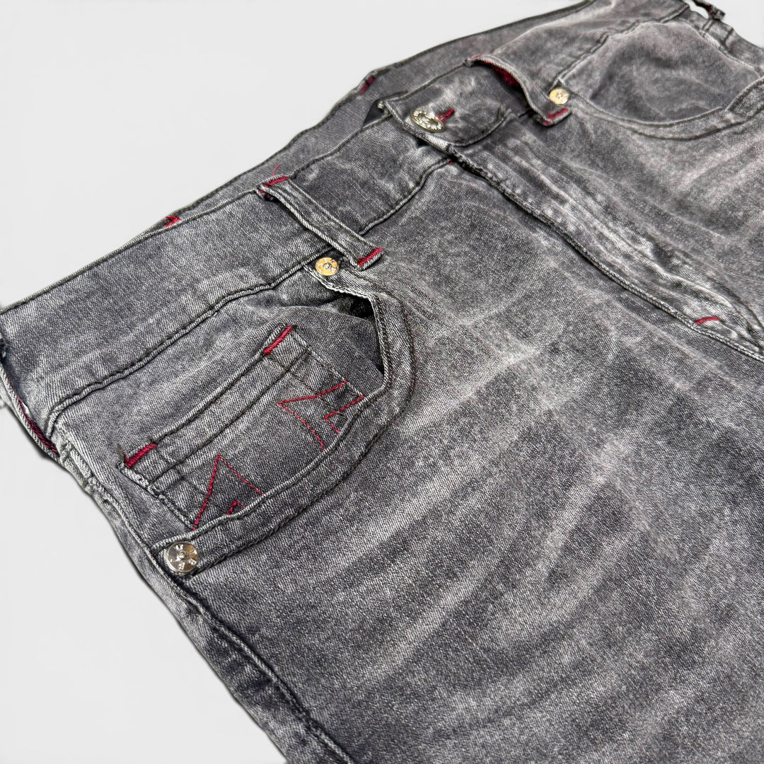 True Religion Ricky Relaxed straight jeans dark grey/maroon 40 - Shop-Tetuan