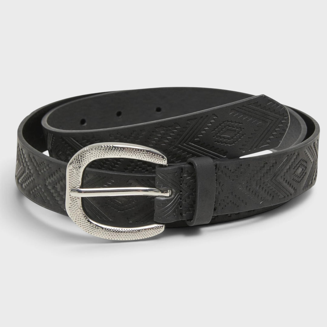 Urban Classics Leather Imitation Punched Pattern Belt black