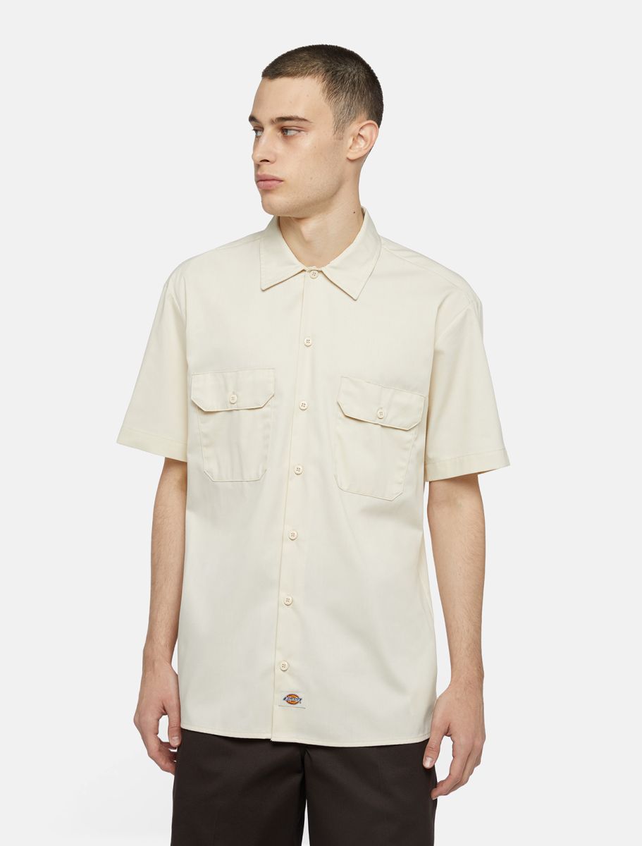 Dickies Short Sleeve Work Shirt wood as - Shop-Tetuan