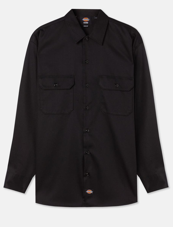 Dickies Work Shirt Long Sleeve Rec black - Shop-Tetuan