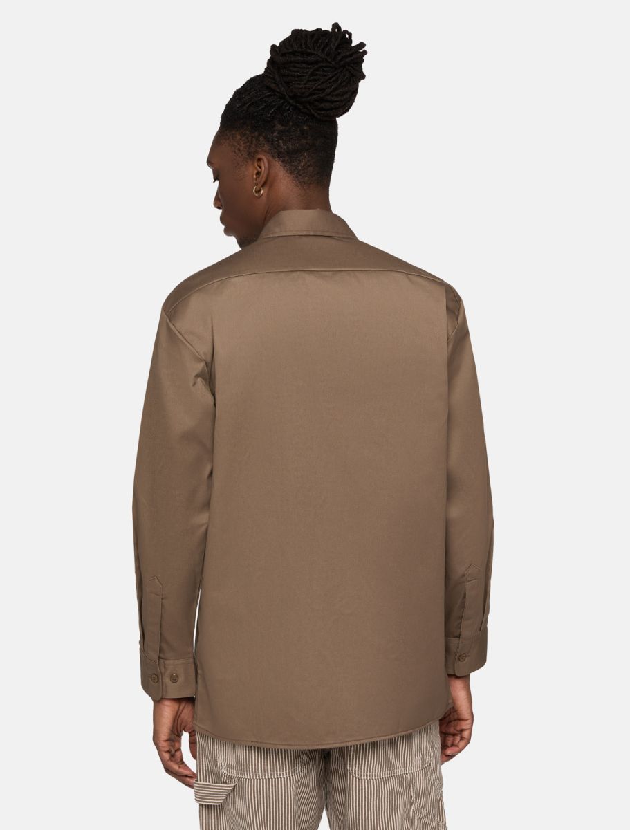 Dickies Work Shirt Long Sleeve Rec brown - Shop-Tetuan