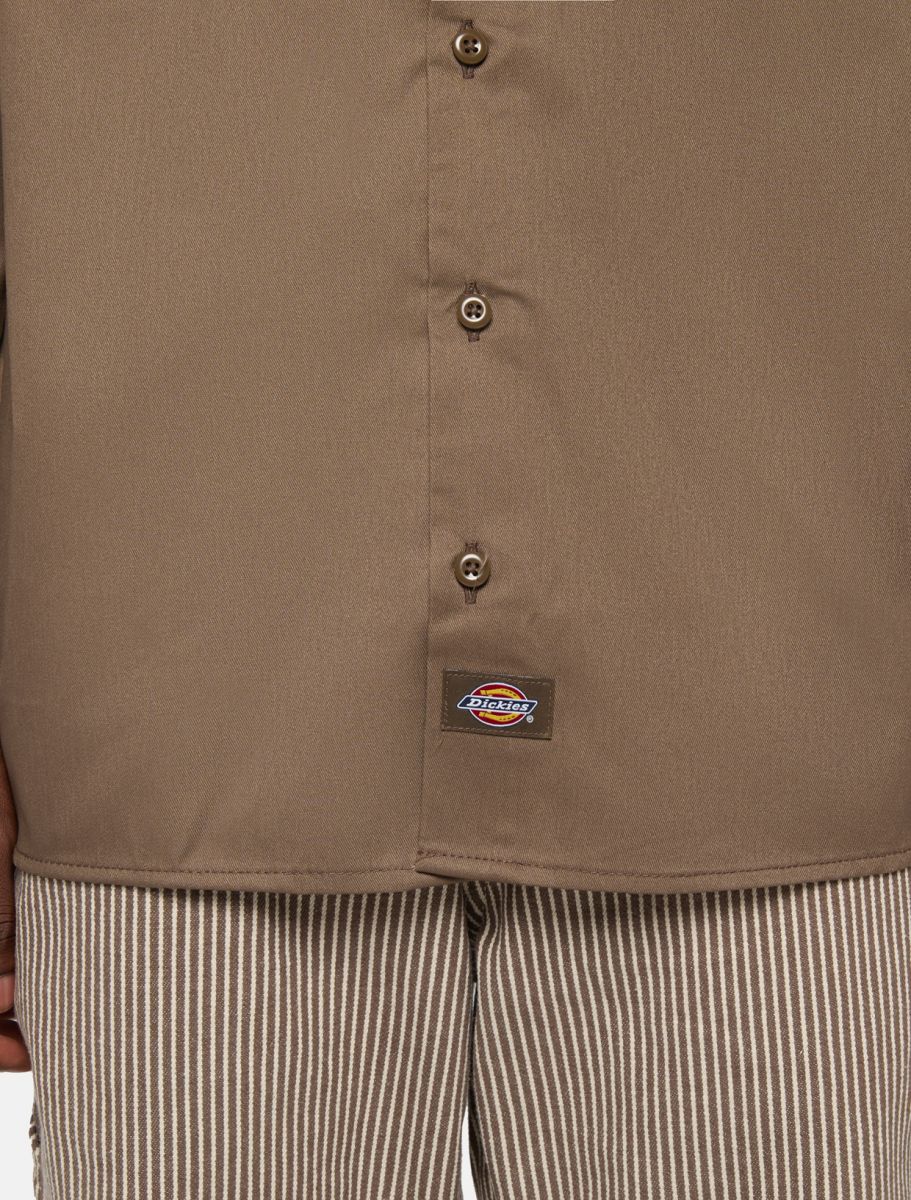 Dickies Work Shirt Long Sleeve Rec brown - Shop-Tetuan