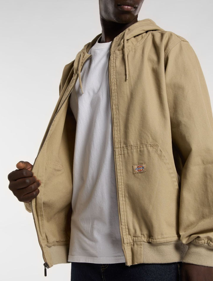 Dickies Duck Canvas Unlined Hooded Jacket desert sand - Shop-Tetuan