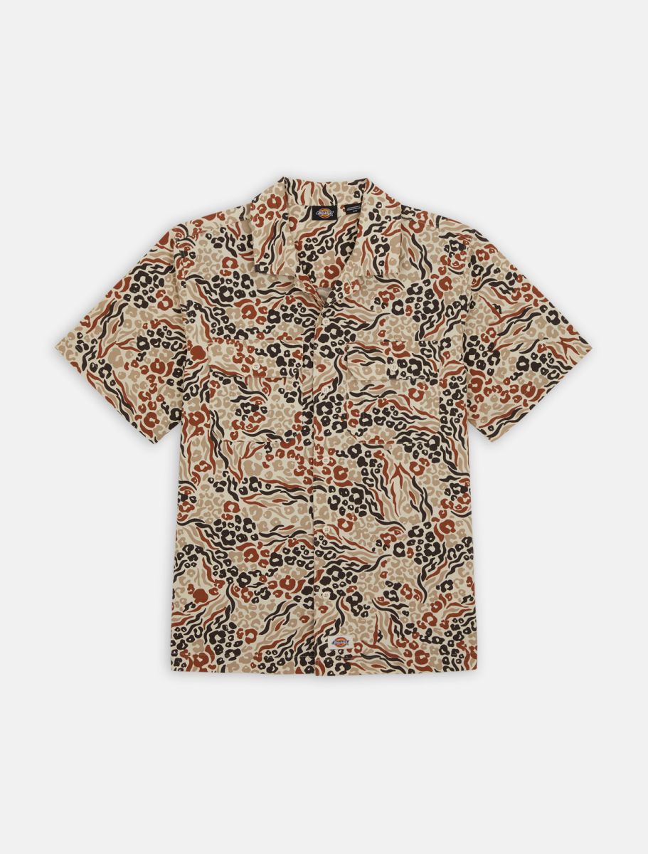 Dickies Saltville Short Sleeve Shirt Red Camouflage - Shop-Tetuan