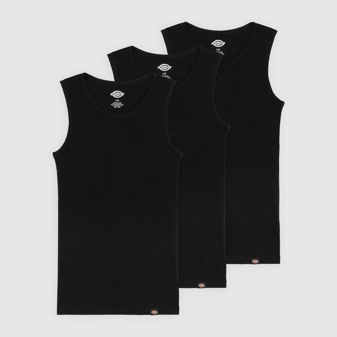Dickies Amsterdam three-pack vests black