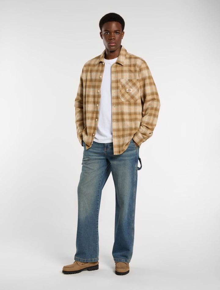 Dickies Forest Check Shirt wood ash - Shop-Tetuan