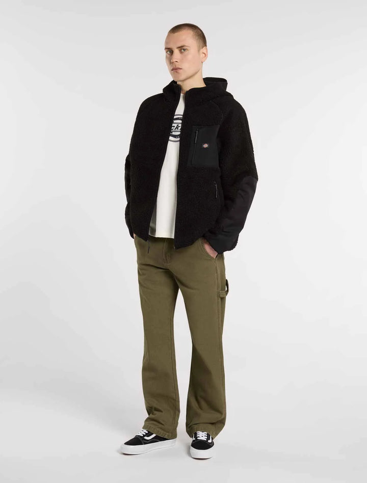 Dickies Central High Pile Hooded Fleece black