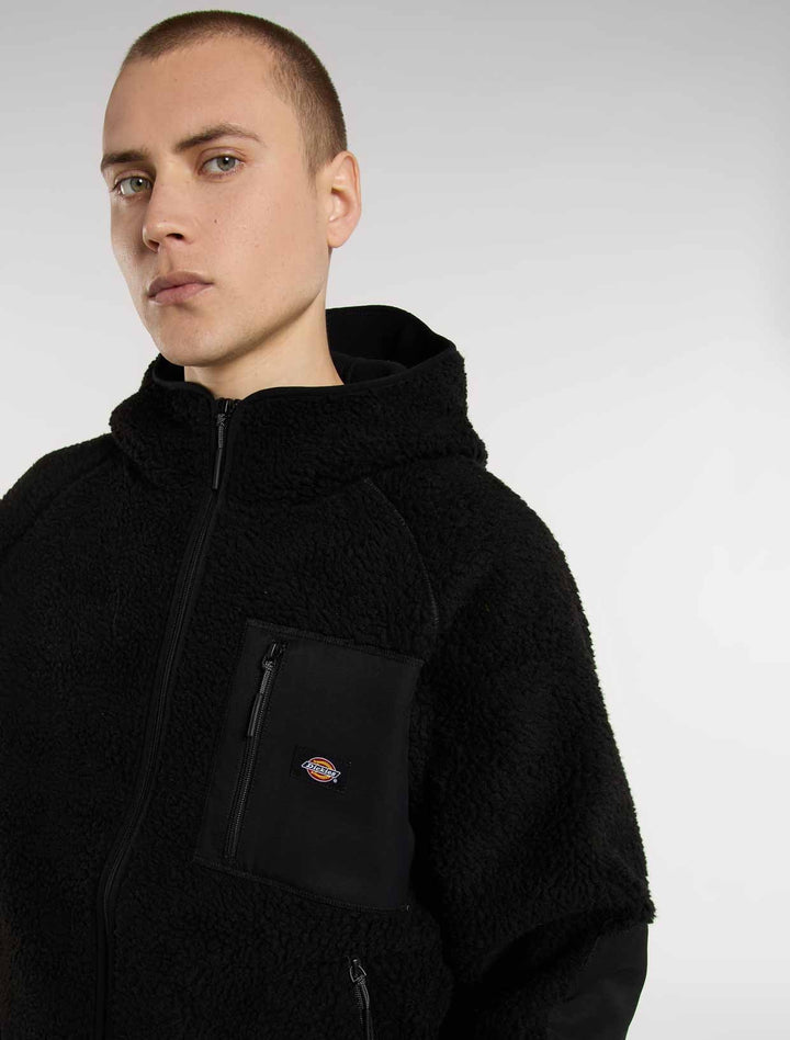 Dickies Central High Pile Hooded Fleece black