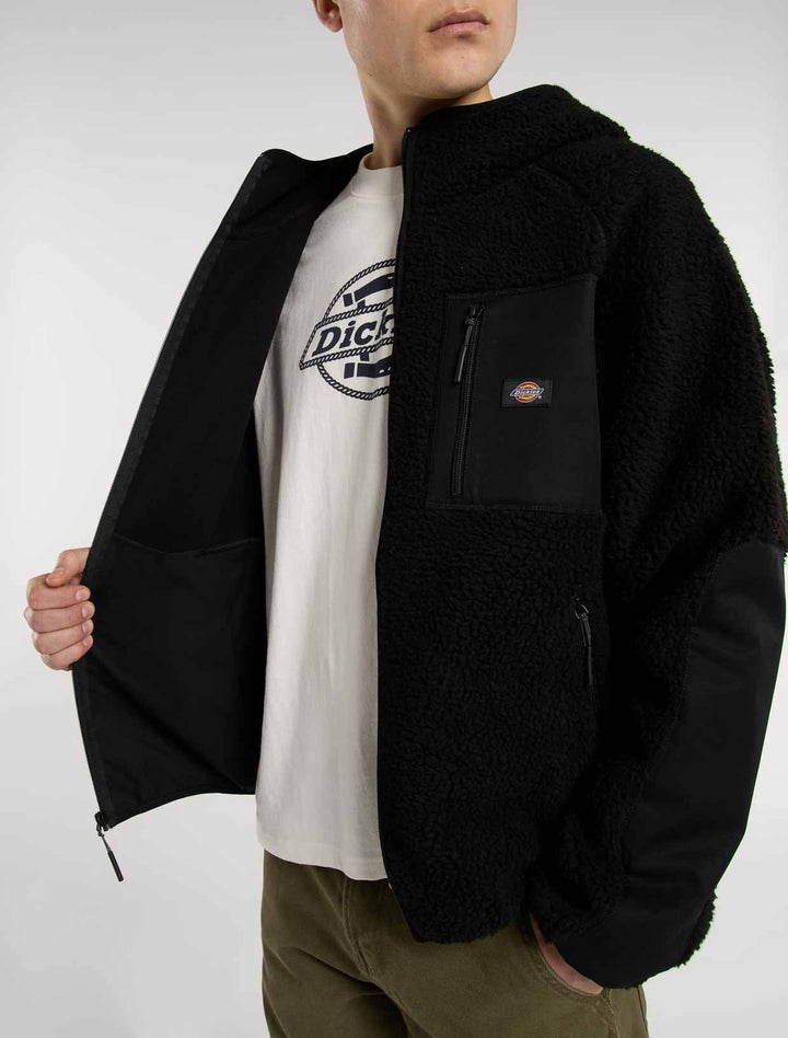 Dickies Central High Pile Hooded Fleece black