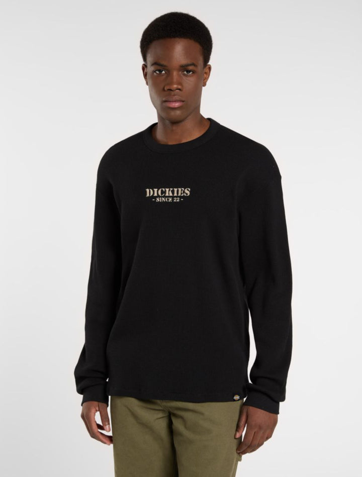 Dickies Heavy weight waffle long sleeve t-shirt black