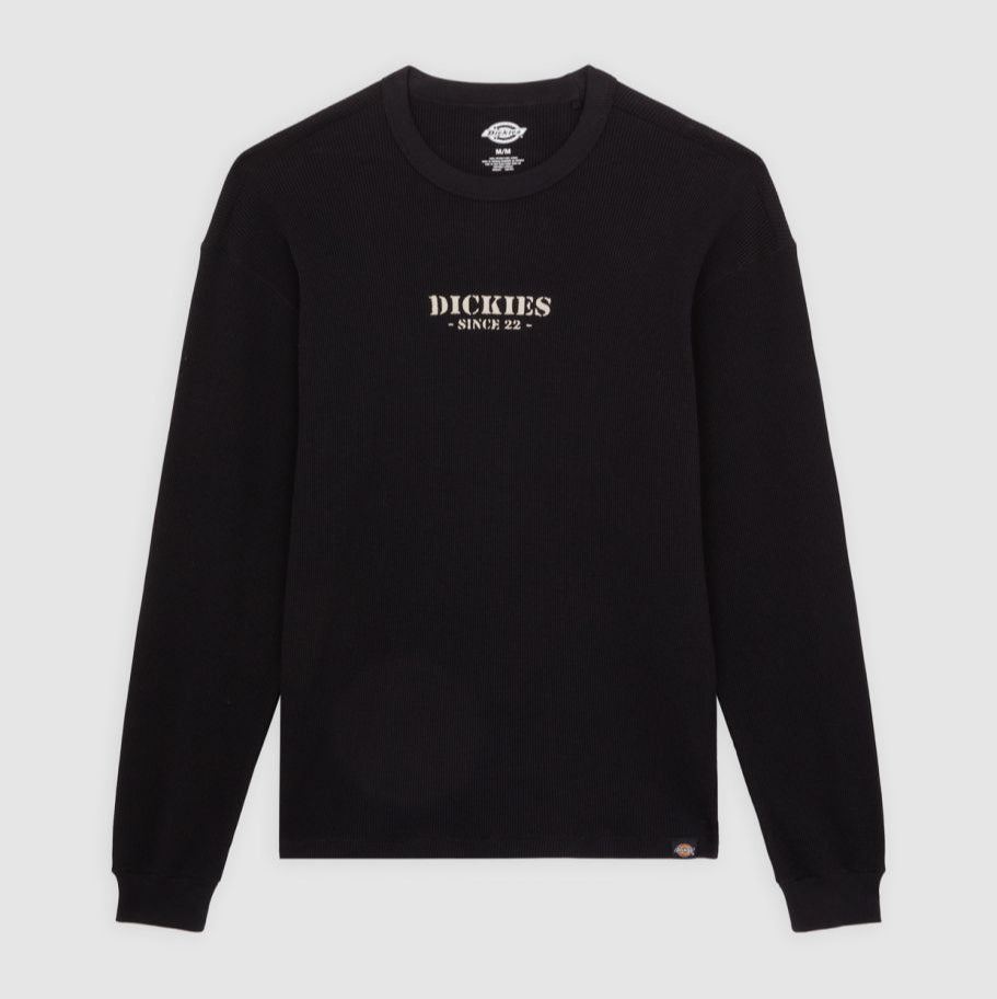 Dickies Heavy weight waffle long sleeve t-shirt black