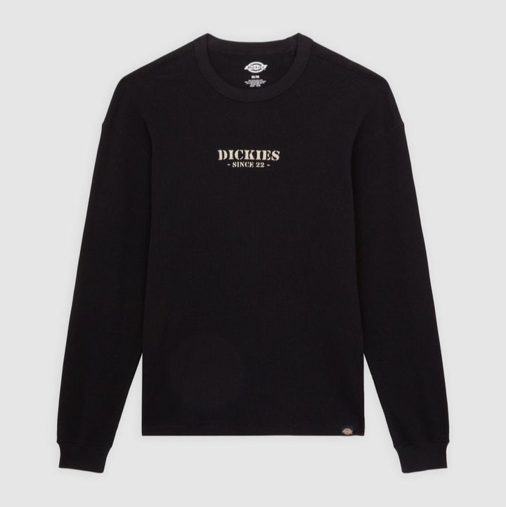 Dickies Heavy weight waffle long sleeve t-shirt black