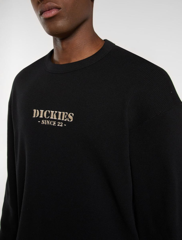 Dickies Heavy weight waffle long sleeve t-shirt black