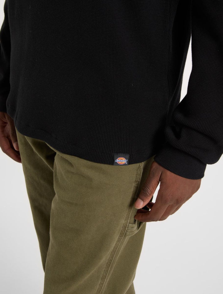 Dickies Heavy weight waffle long sleeve t-shirt black
