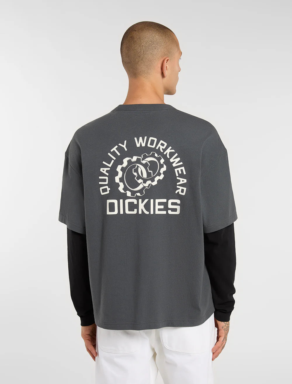 Dickies Payson 2-in-1 lightweight tee black - Shop-Tetuan